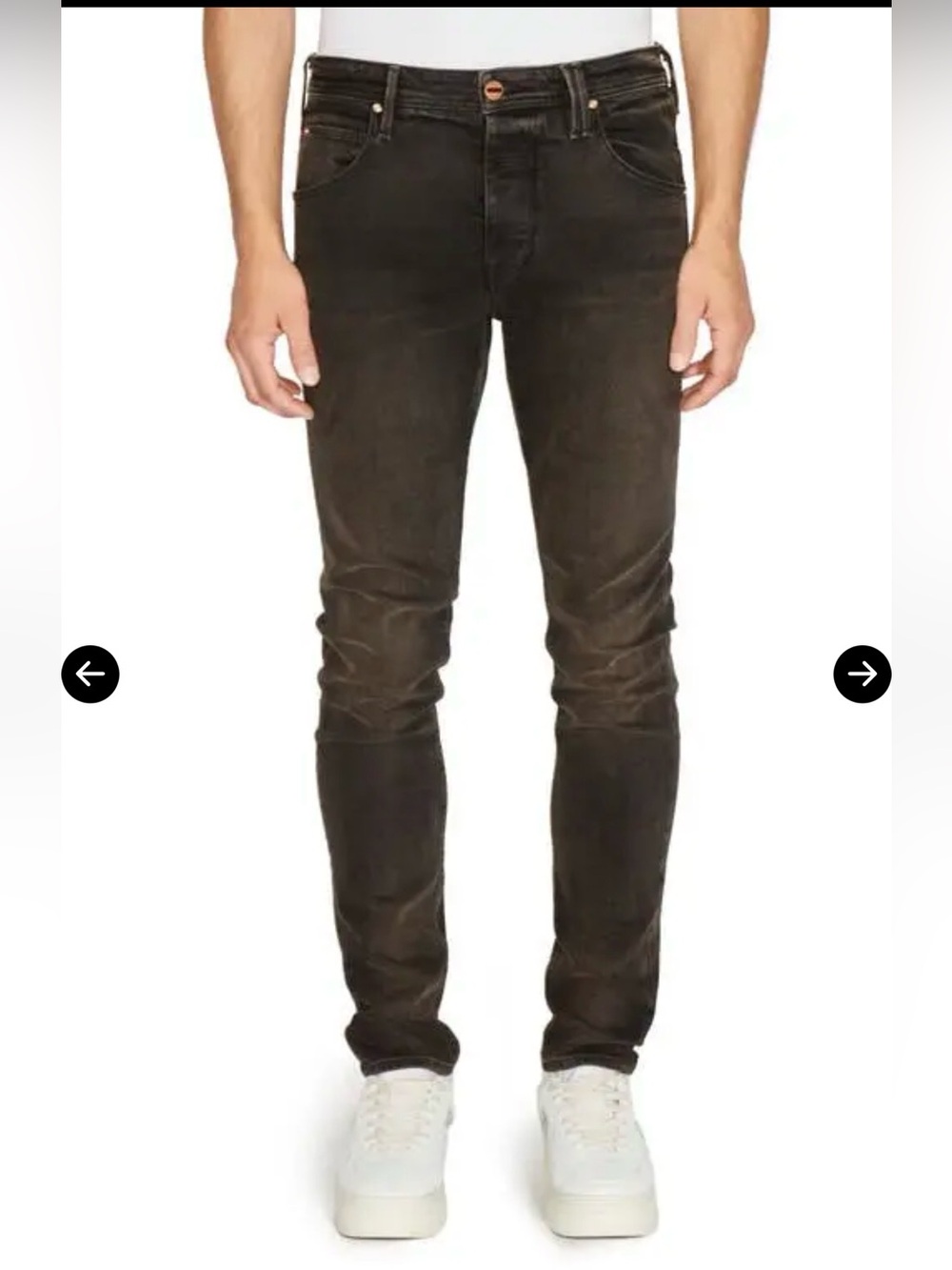 NWT VAYDER Francisco Slim Jeans, Size 32 X 32, Color Black/Brown